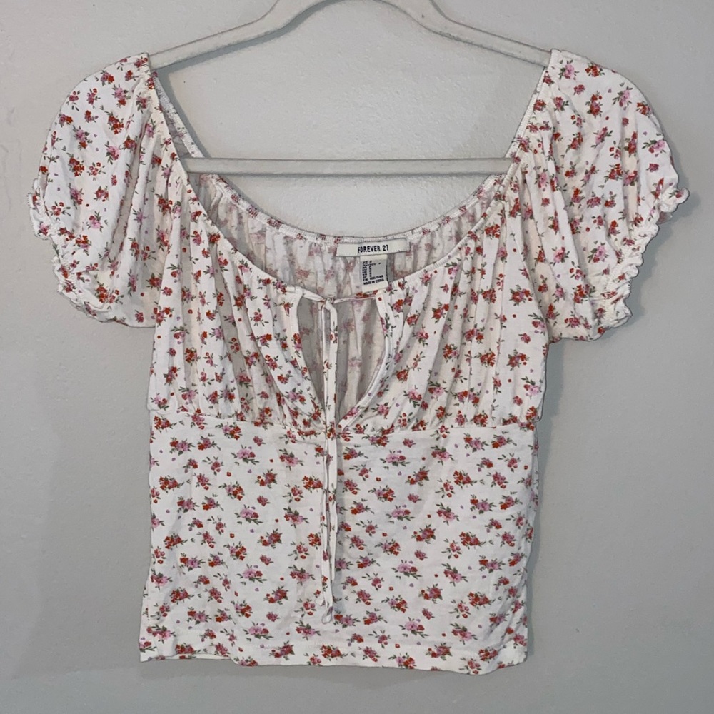 Forever 21 red flower top